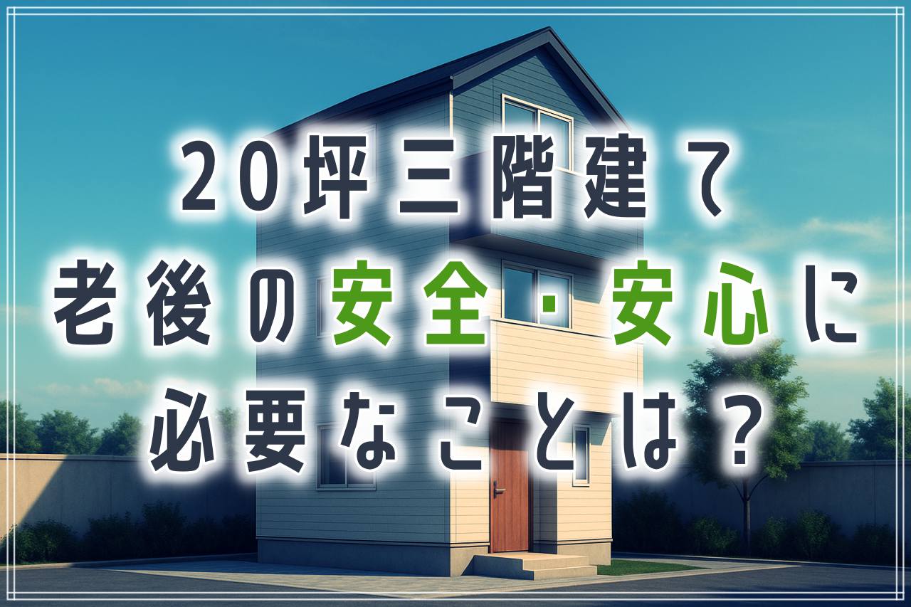 20坪の三階建ては老後が大変？快適性や防犯性で後悔しないための対策を解説