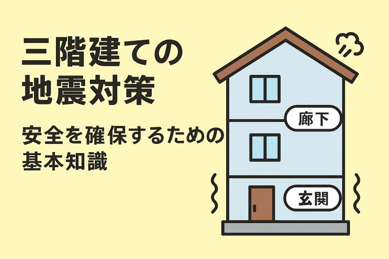 三階建ての地震における揺れと安全な場所の基本