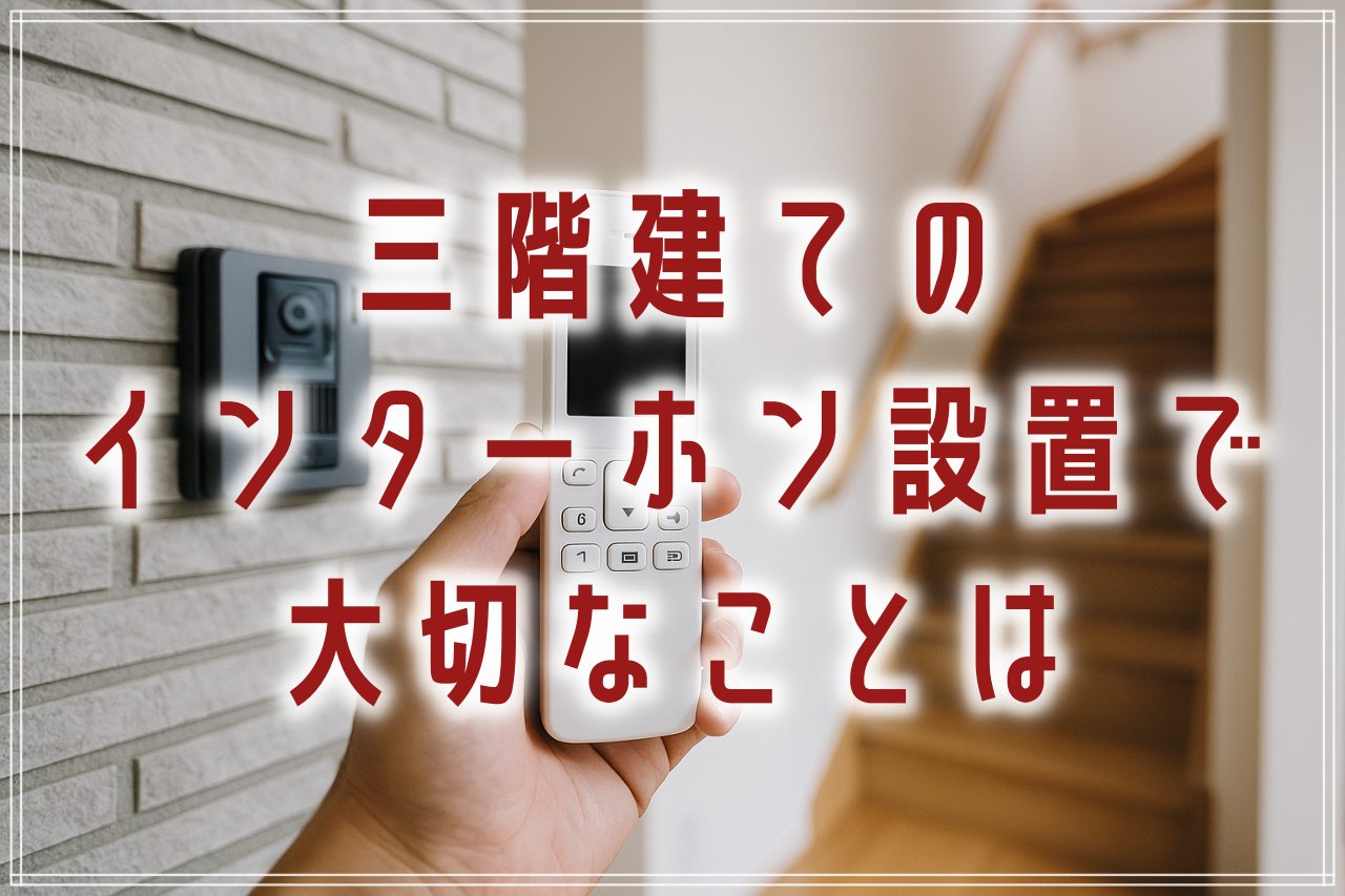 三階建てインターホンの後悔しない選び方｜聞こえない悩みを解決