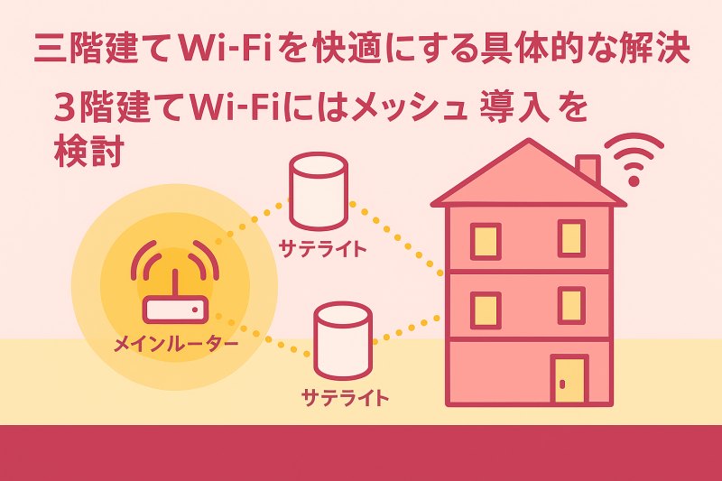 三階建てwifiを快適にする具体的な解決策