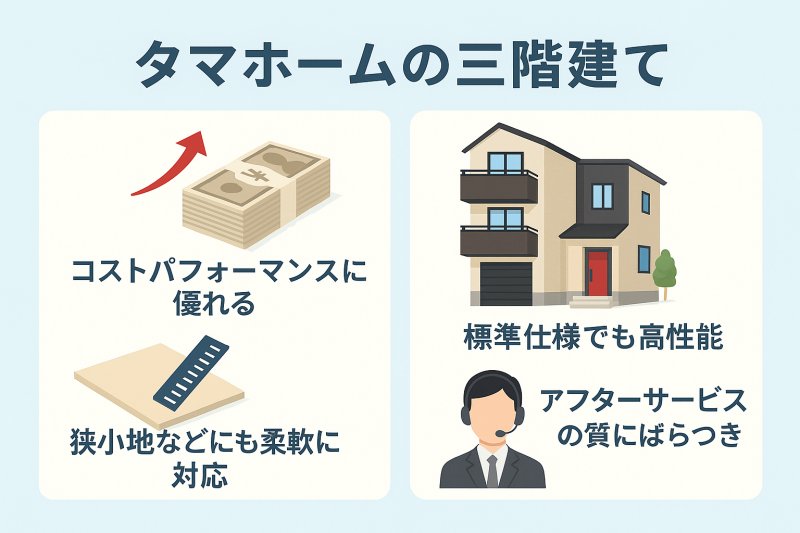 タマホーム三階建て価格総額のプランと注意点