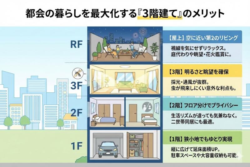 クレバリーホームの三階建ての魅力